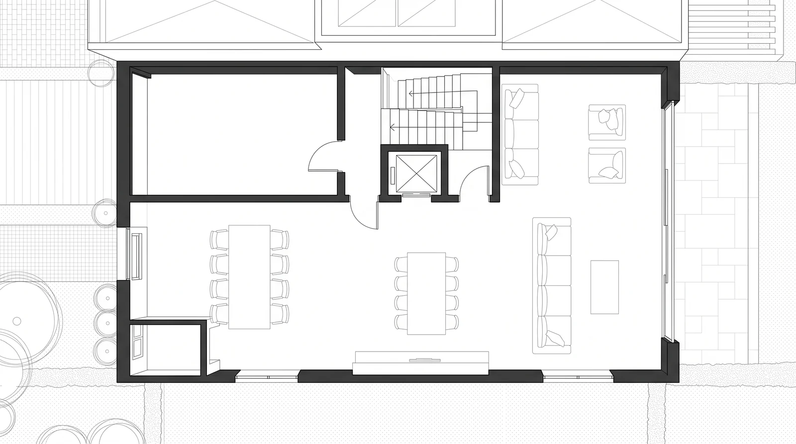 Plano de la planta baja de la casa 5